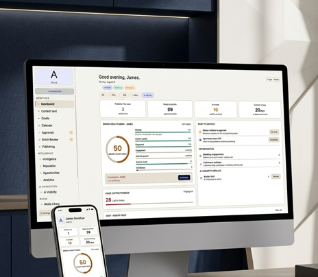 Atlas dashboard on desktop and mobile